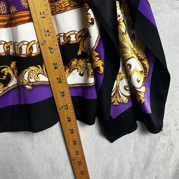 Vintage Cache Womens Y2K Equestrian Scarf Print KimonoTop Size S  Country Office - Picture 7 of 9